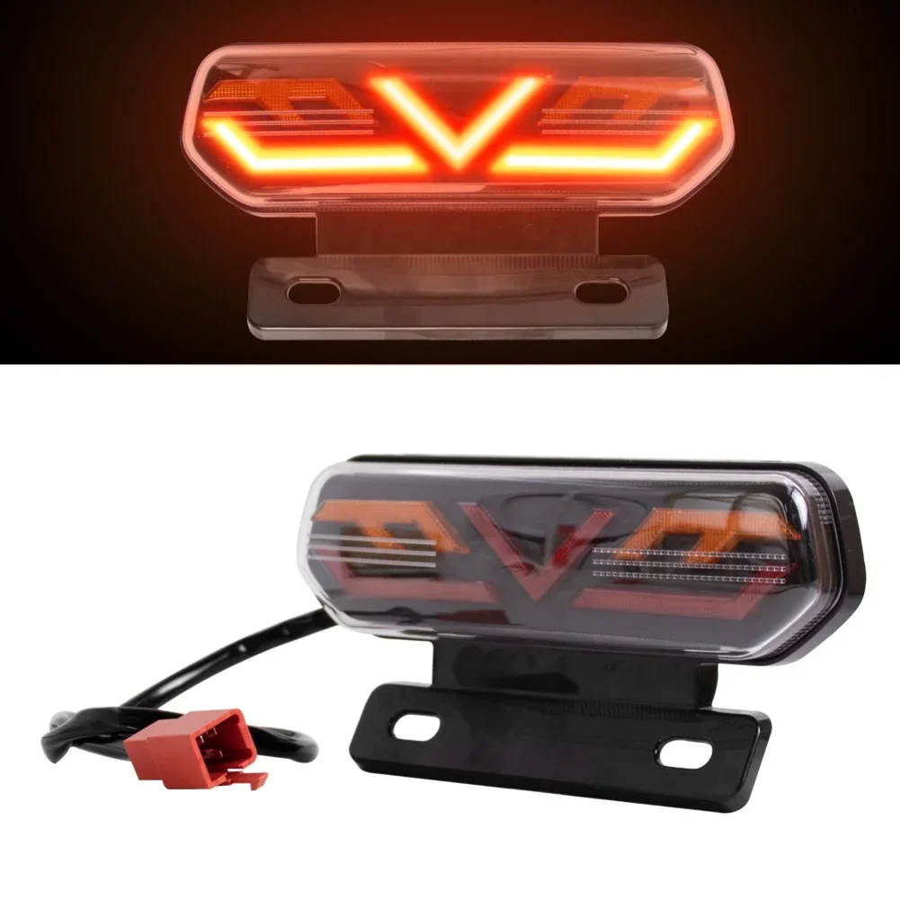 

Electric Bike Taillight 12V LED 3 In1 LED Turn Signal Brake Tail Lights Assembly With Bracket E-bike Driving Lamp Replace Parts