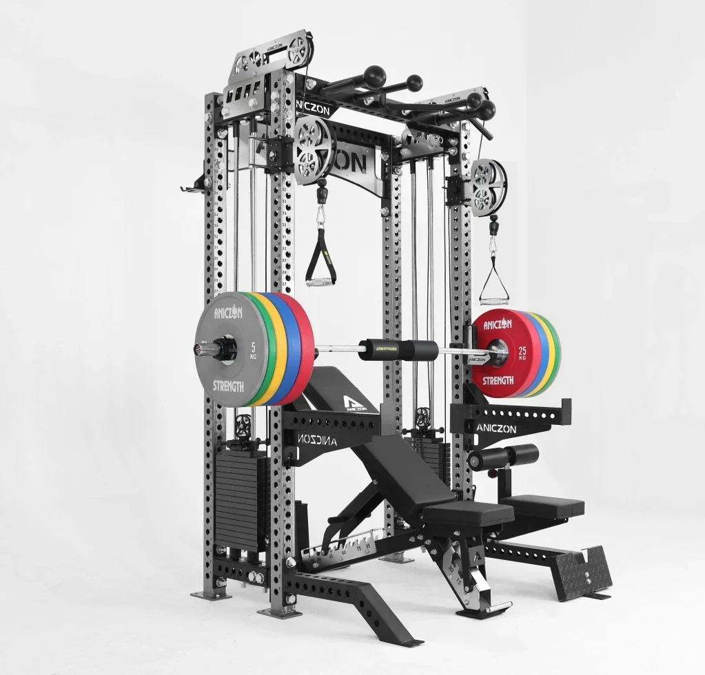 2025 Commercial Power Rack Combo-Functional Trainer Smith Machine Heavy Duty Gym Equipment For Fitness Centers