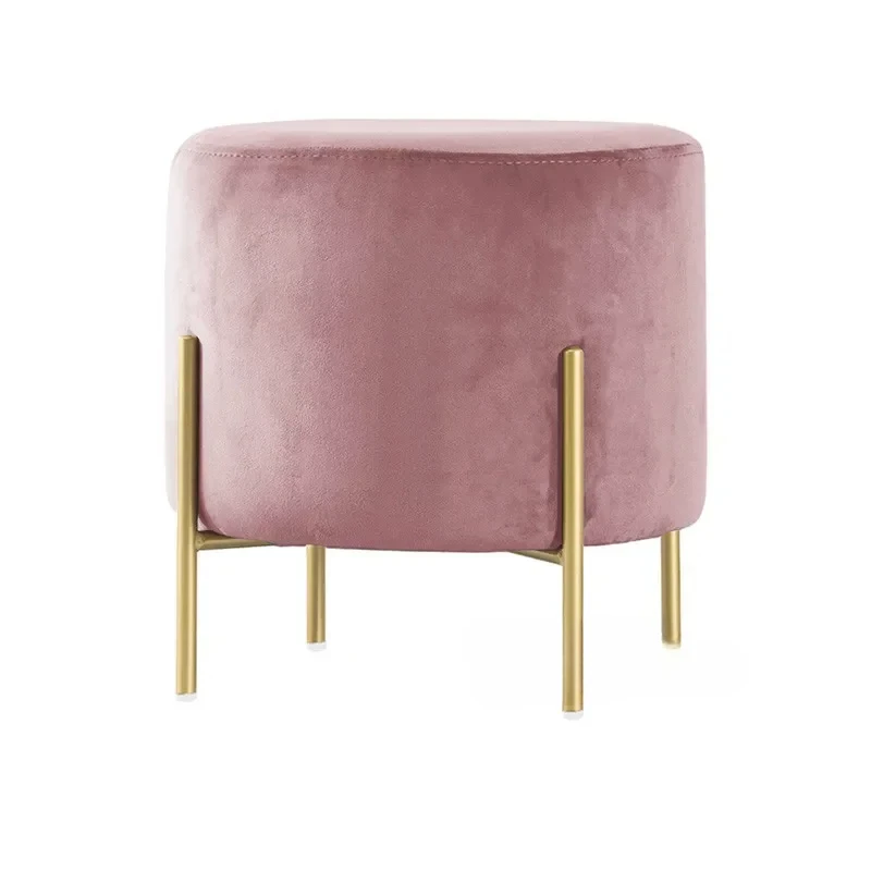

%a Customizable Luxury Velvet Dressing Stool with Golden Leg Tassel Makeup Bench Ottoman Creative Pouf Home Furniture 30*34cm