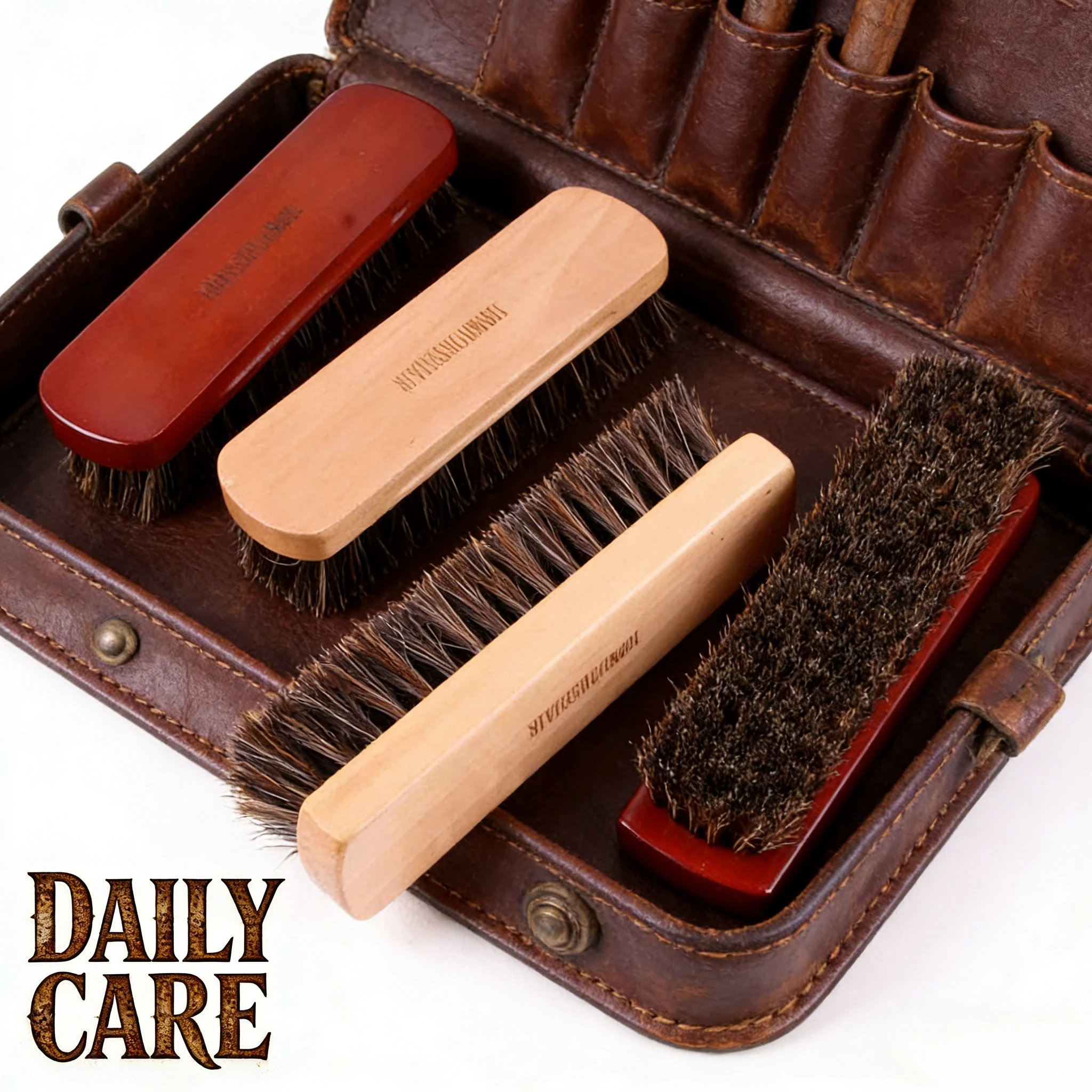 2026 Large Size Horse Hair Brush Shoe Shine Polishing Brush Multi Purpose Cleaning Brush For Leather Shoes Furniture Care
