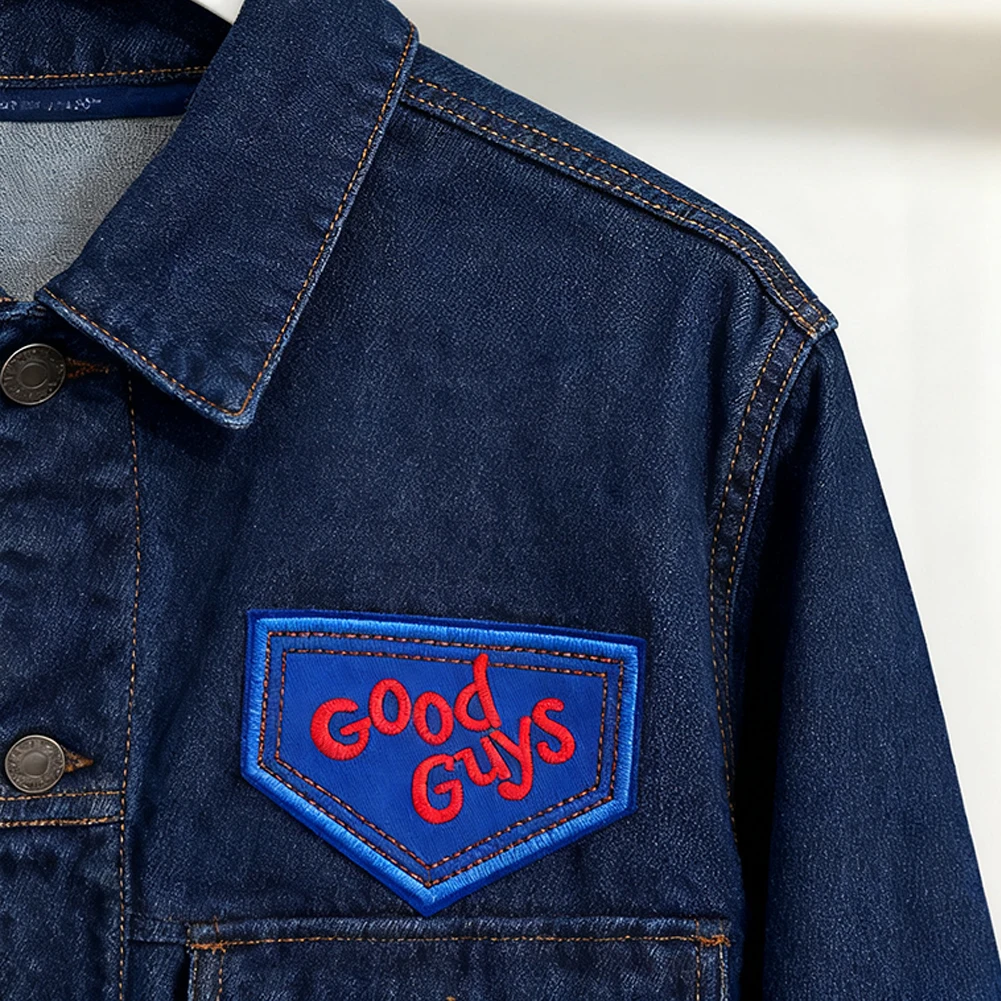 Good Guys bestickter Aufnäher zum Aufbügeln, DIY-Abzeichen, Heißsiegel für Jacke, Jeans, Rucksack, Kleidung, individuelles Dekorationszubehör – Detail 3
