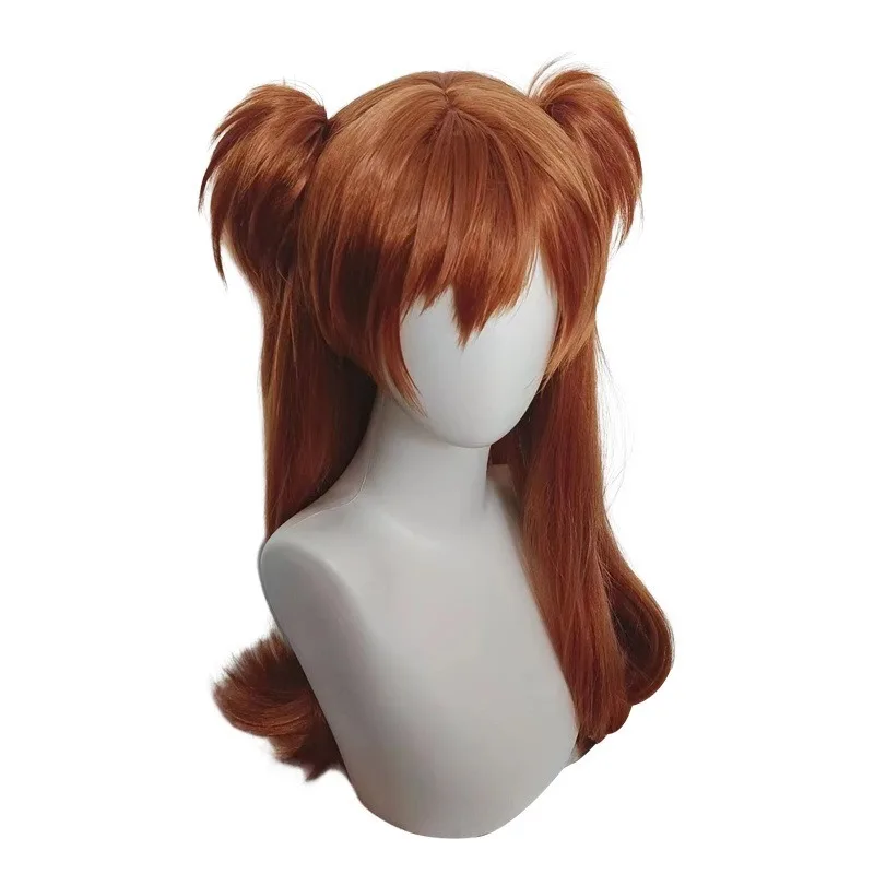 아스카 랑그레이 소류 캐릭터 트윈테일 헤드기어 애니메이션 신세기 에반게리온 꼬리머리 가발 커버 여성 파티 드레스업 롱 스타일 가발