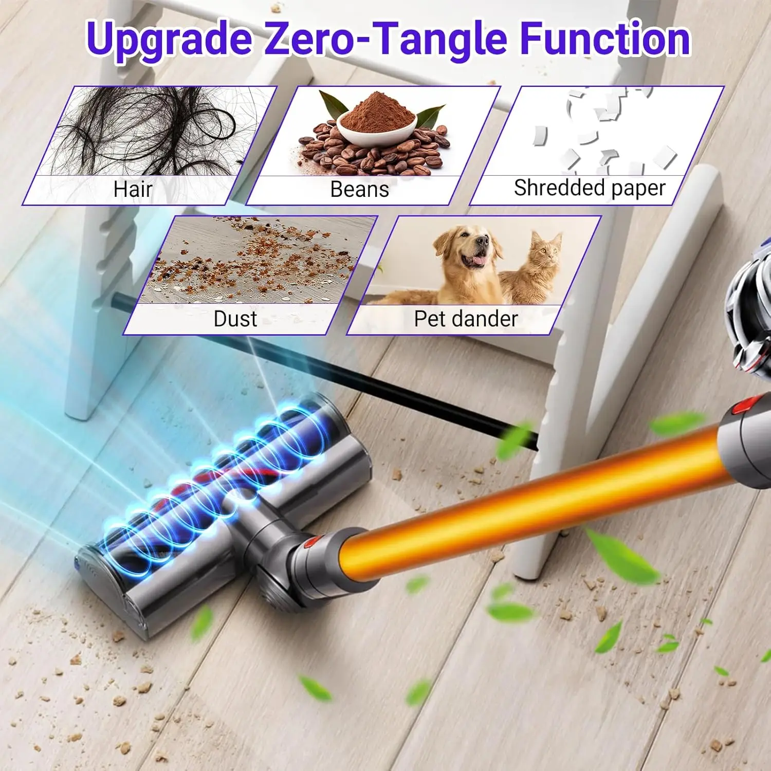 استبدال الرأس متوافق مع دايسون V10 V11 V7 V8 V15 مكنسة كهربائية محرك مباشر LED أجزاء رأس منظف عرض الغبار