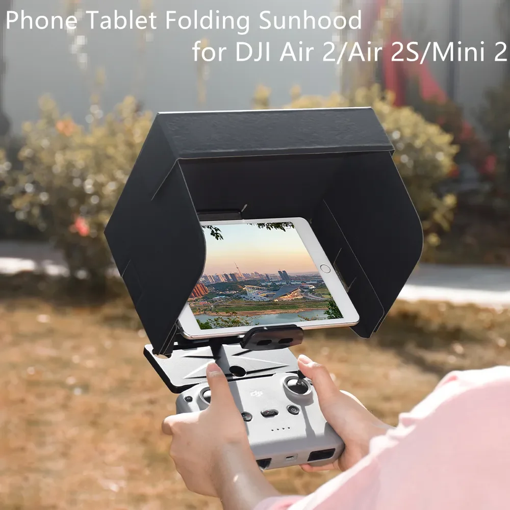 For DJI MAVIC 3/Air 2/2S/Mini 2/MINI 3 PRO Remote Control Phone Tablet Folding Sunhood Drone Hood Tablet Holder RC Accessory