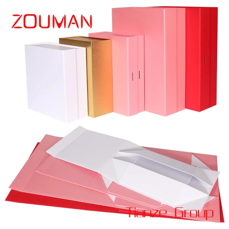 Cosmetisch Speciaal Papier Op Maat Luxe Instock Magnetische Opvouwbare Geschenkdozen Verpakking Met Striplijm