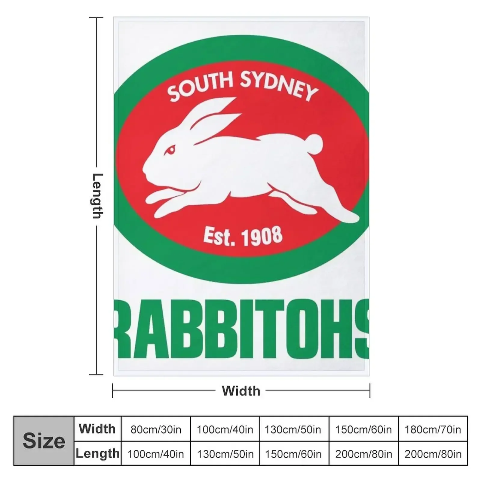 south-rabbitohs Throw Blanket for babies For Sofa Thin Soft Beds Blankets