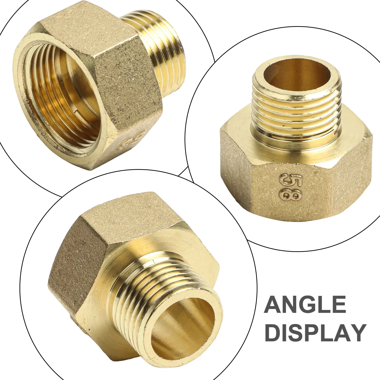 Brass Thread Reducer Threaded Adapter Crack-resistant Fitted Seals Long-lasting Durability Brass Thread Reducer