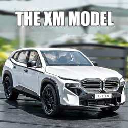 1:24 BMW XM SUV Alloy Sports Car Model Diecast Metal Toy Car Vehicles Model Simulation Sound and Light Collection Childrens Gift