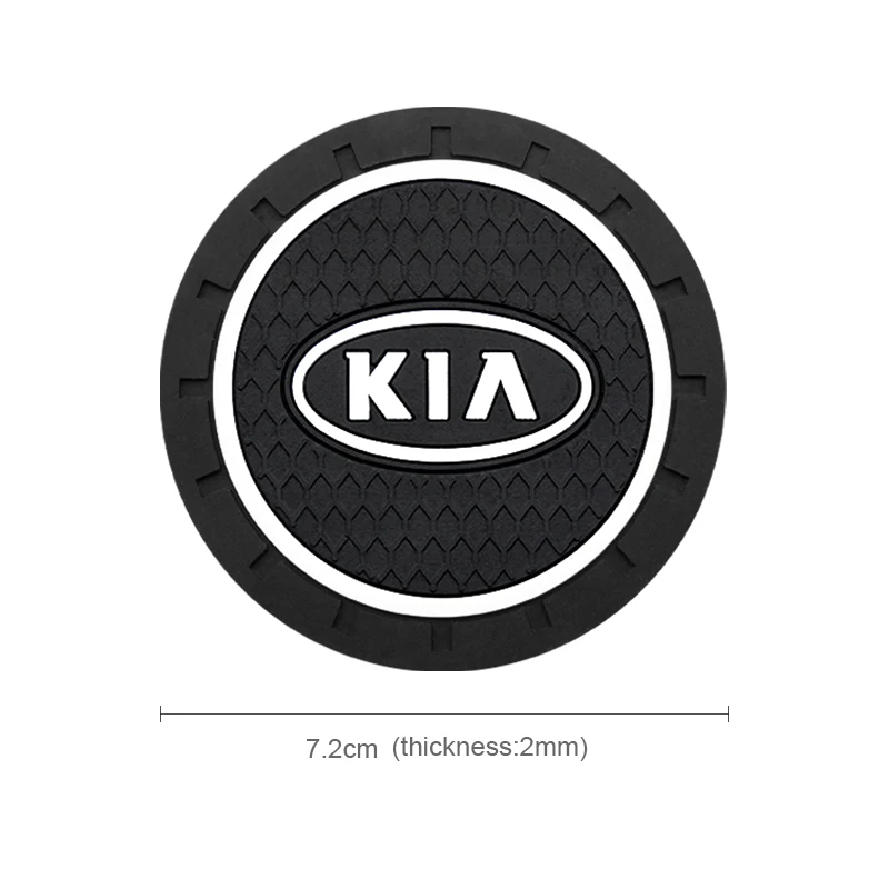 Auto Tazza di Acqua Pad Sottobicchiere di Gomma Accessori Interni Per Kia RIO STINGER Seltos K5 Sorento Ceed Forte Auto Portabottiglie antiscivolo