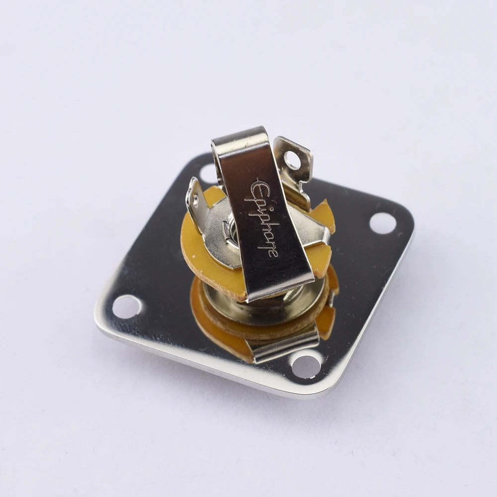 1 Set Flat / Curved Stainless Steel Jack Plate For Electric Guitar Bass - Made in Japan by GOTOH