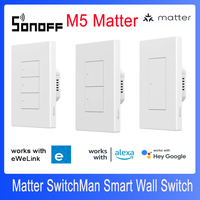 SONOFF M5 Matter 80/86/120 SwitchMan Smart Wall Switch Supports eWeLink-Remote Control Works with Apple Home Alexa Google Home