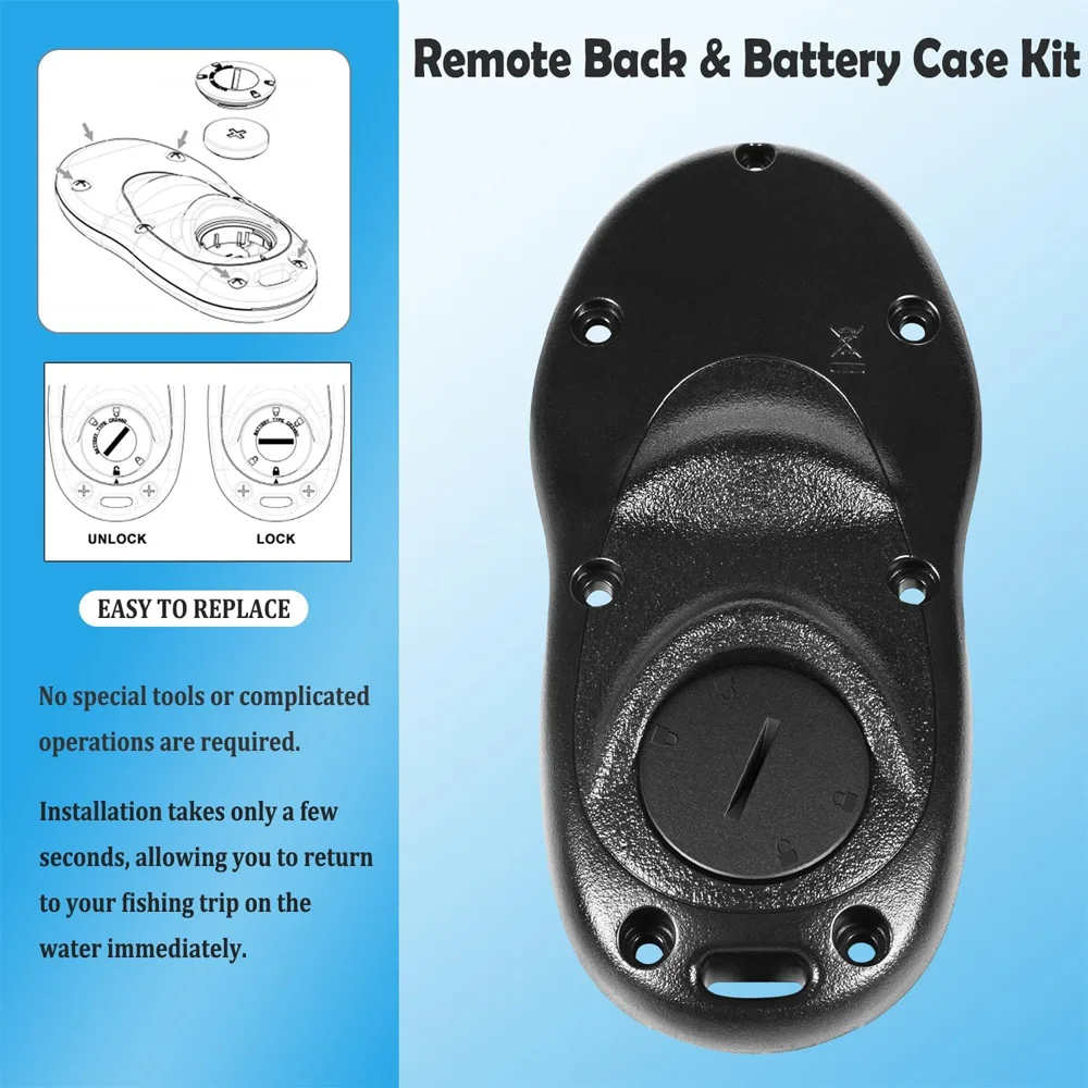 Remote Back and Battery Case Kit for IPilot Remote Battery Case Cover Fit for Minn Kota Trolling Motors 2009-2016 image 6