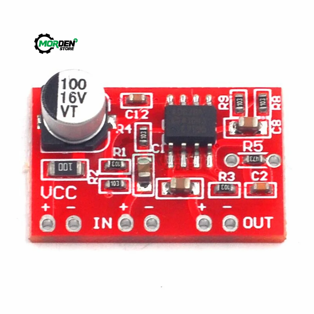 DC 3.8V-15 AD828 Stereo Dynamic Microphone Preamplifier Board MIC Preamp Module for Tool Accessories