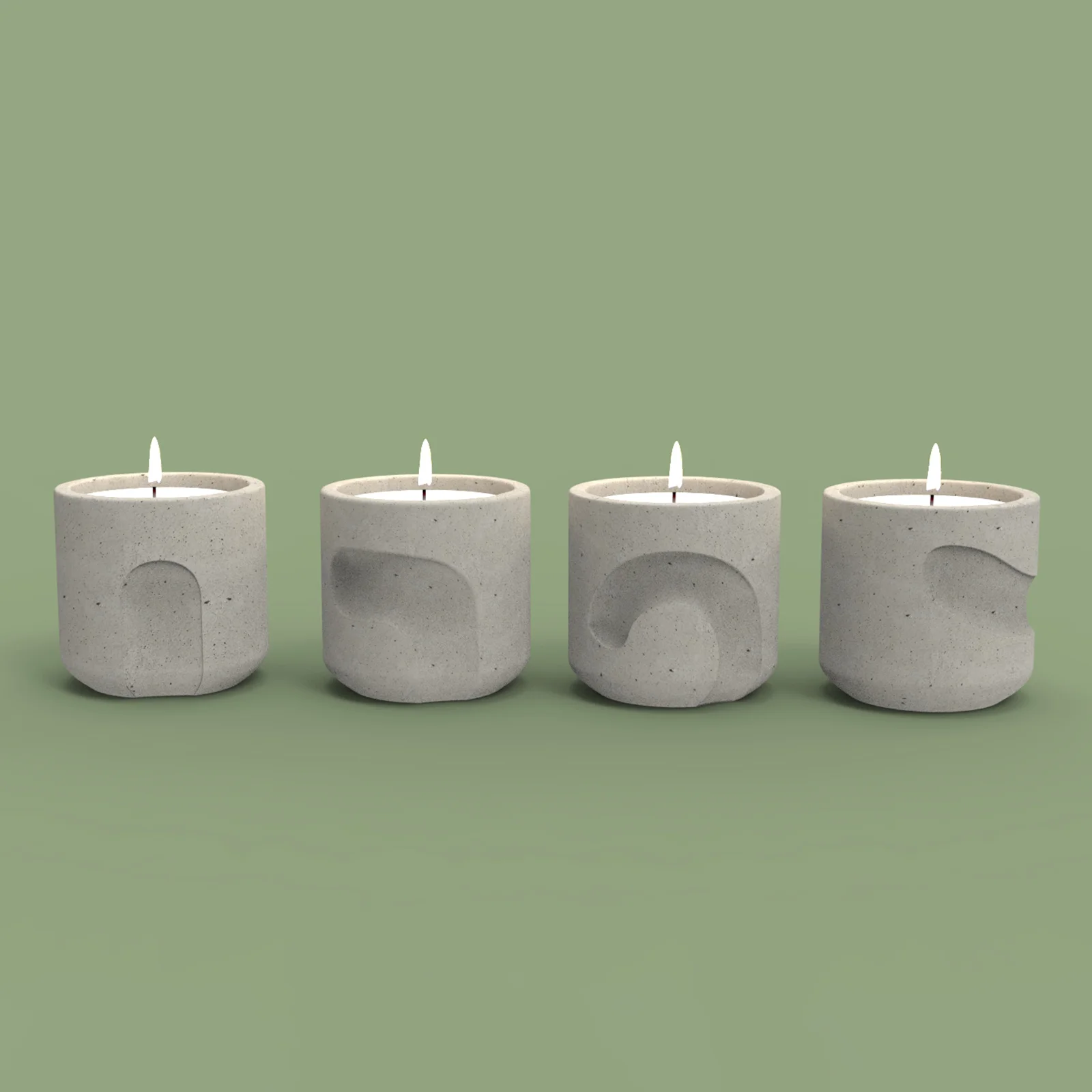 

Geometric Cement Candle Jar Mold, Silicone Molds for Concrete Candle Cup, Jesmonite Plaster DIY Craft, Handmade Molds