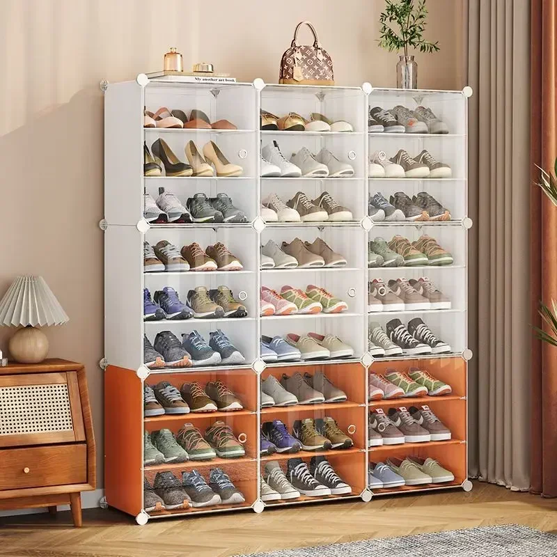 Drawer Shoerack Cabinet For Living Room Foldable Storage Shoes Hallway Furniture Multiple Layers Simplicity Dust Cover Shoe Rack