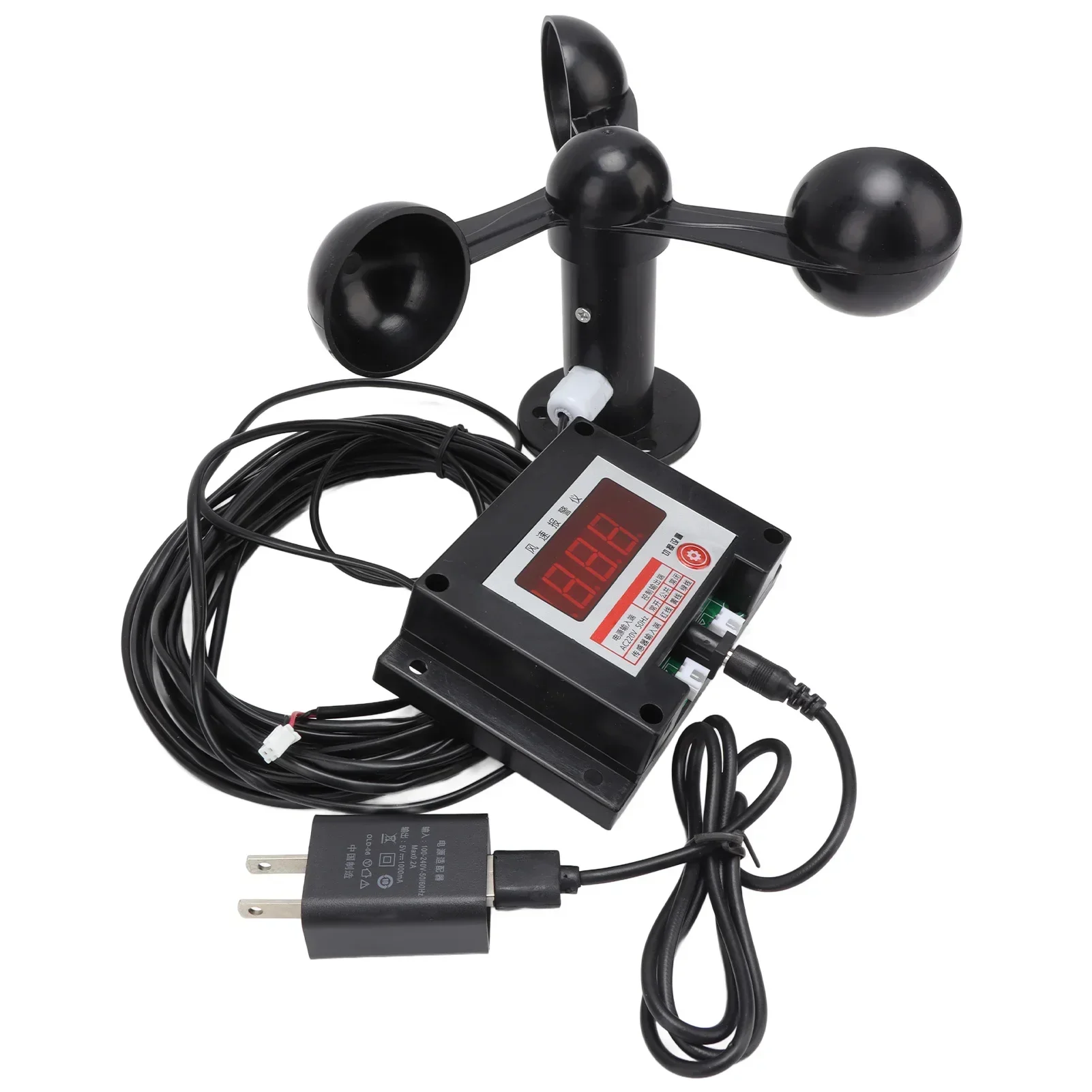 AC220V Tower Crane Anemometer | Wind Speed Sensor & Alarm | 0-60m/s AC230V Windsensor for Industrial Safety