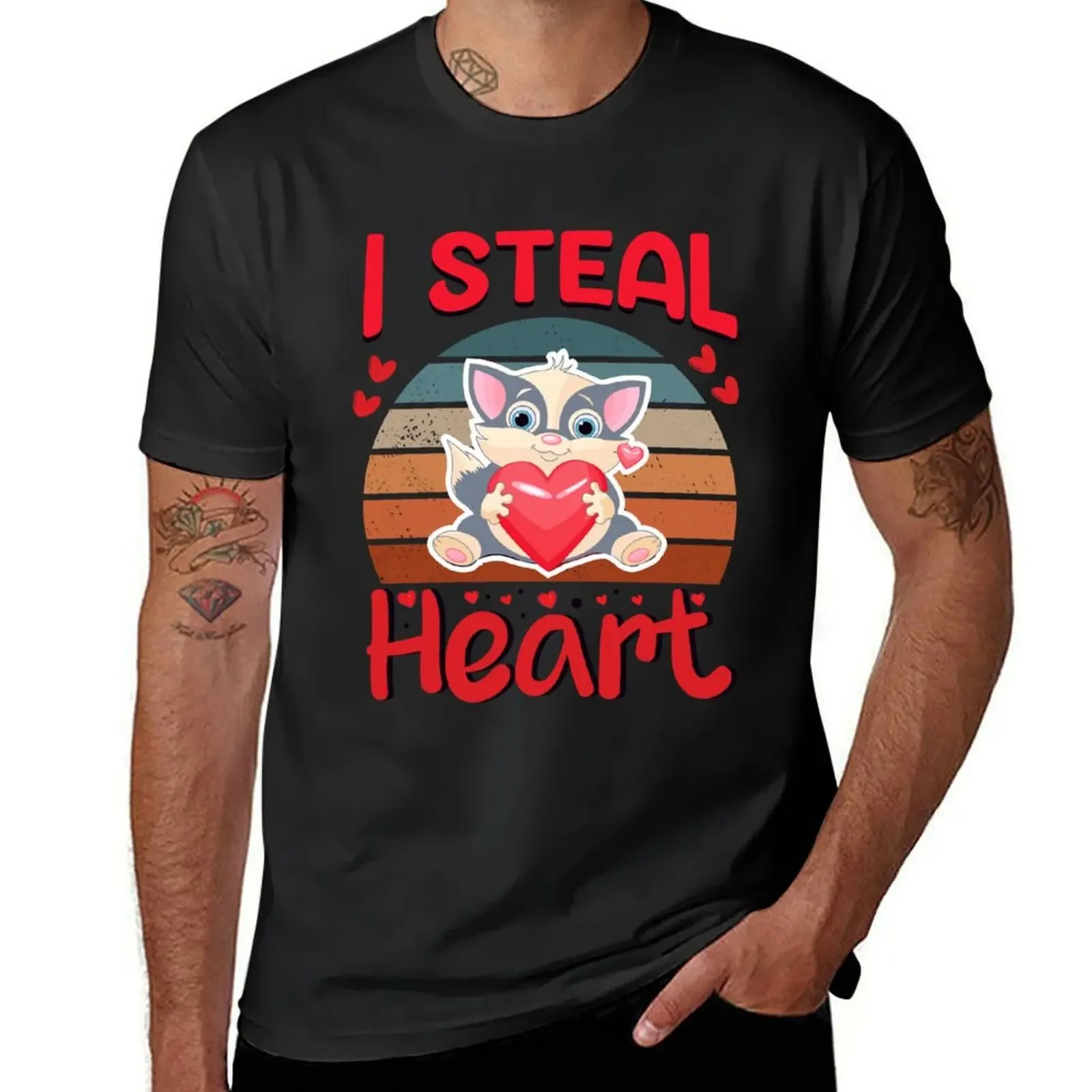 I Steal Heart Valentine 2023 T-Shirt graphic t shirts kawaii clothes Short sleeve tee graphic shirts luxury clothes men