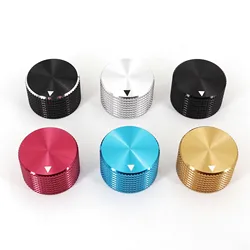 Solid Aluminum Alloy 25 x 15.5mm Volume Rotary Control 6mm Dia Potentiometer Cap Knob