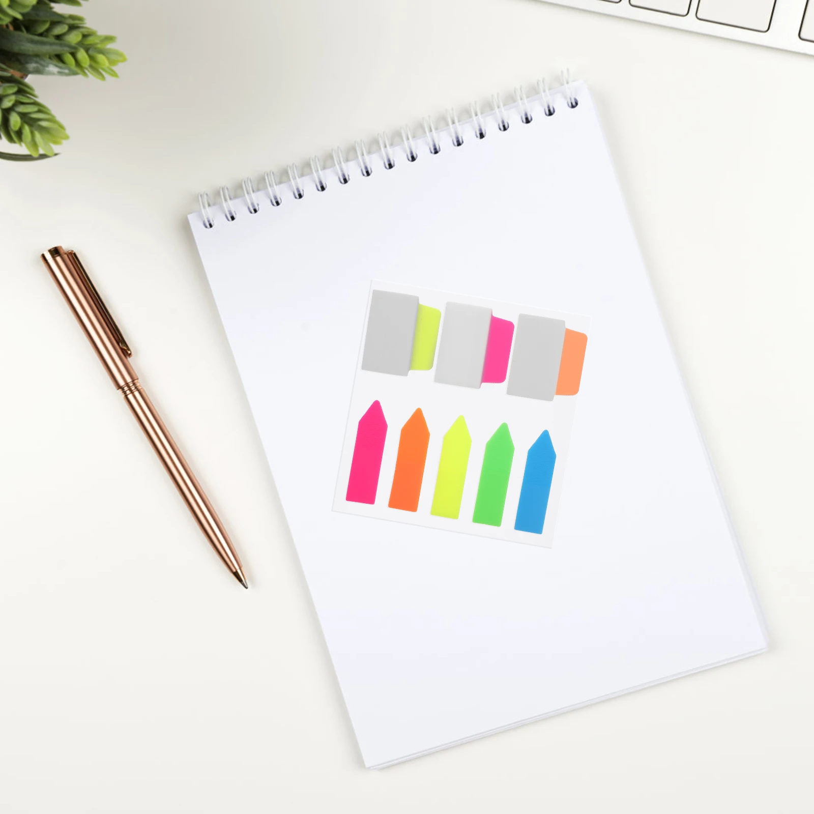 5 ชุดแฟ้มดัชนีสติกเกอร์เครื่องหมายหน้าแท็บเหนียวอุปกรณ์โน้ตบุ๊คสัตว์เลี้ยงวัสดุปลอดภัยใช้งานได้ยาวนาน