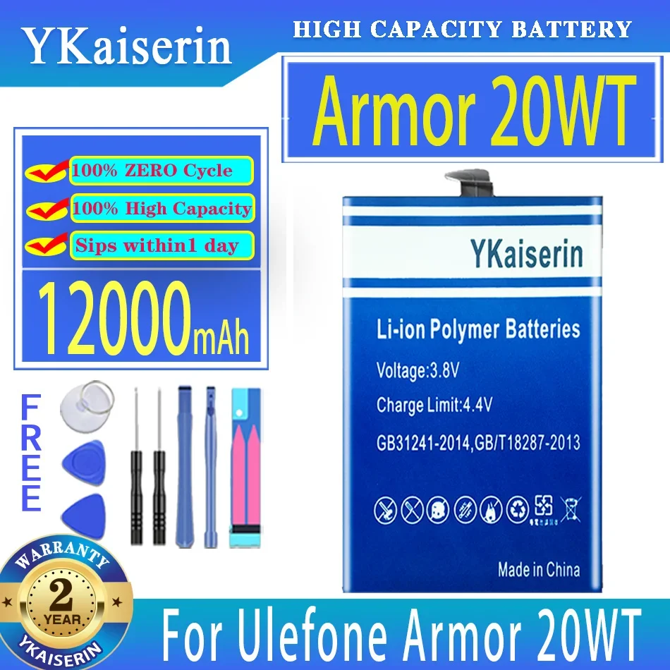 

YKaiserin Battery 12000mAh For Ulefone Armor 20WT Bateria