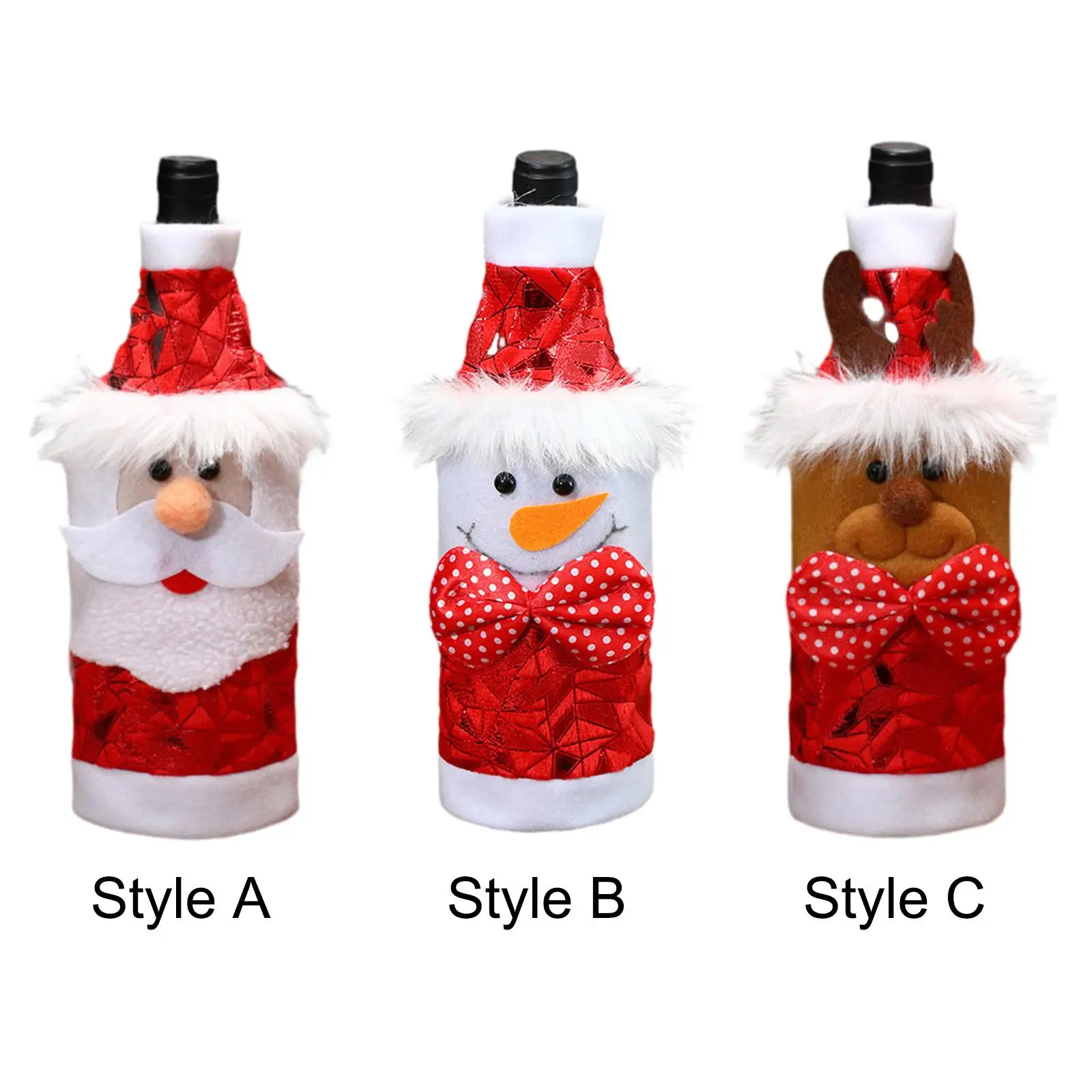 Christmas Wine Bottle Bag Jacket Lightweight Versatile Christmas Ornament