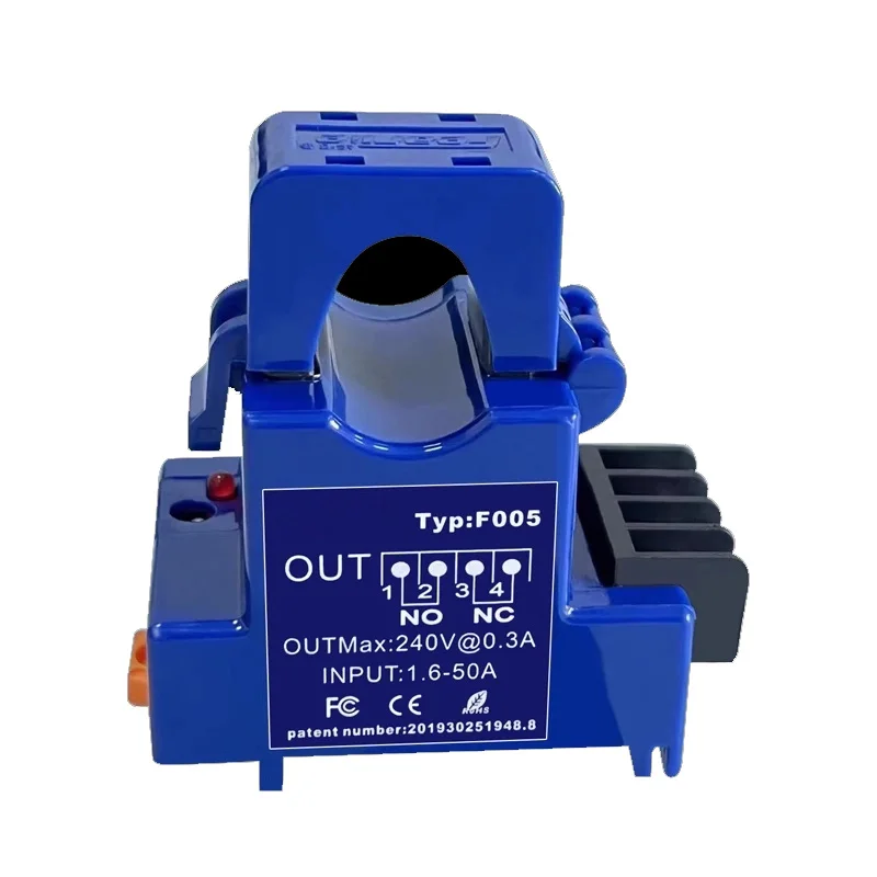 Current sensing switch open type normally open and normally closed linkage relay overload monitoring module AC transformer