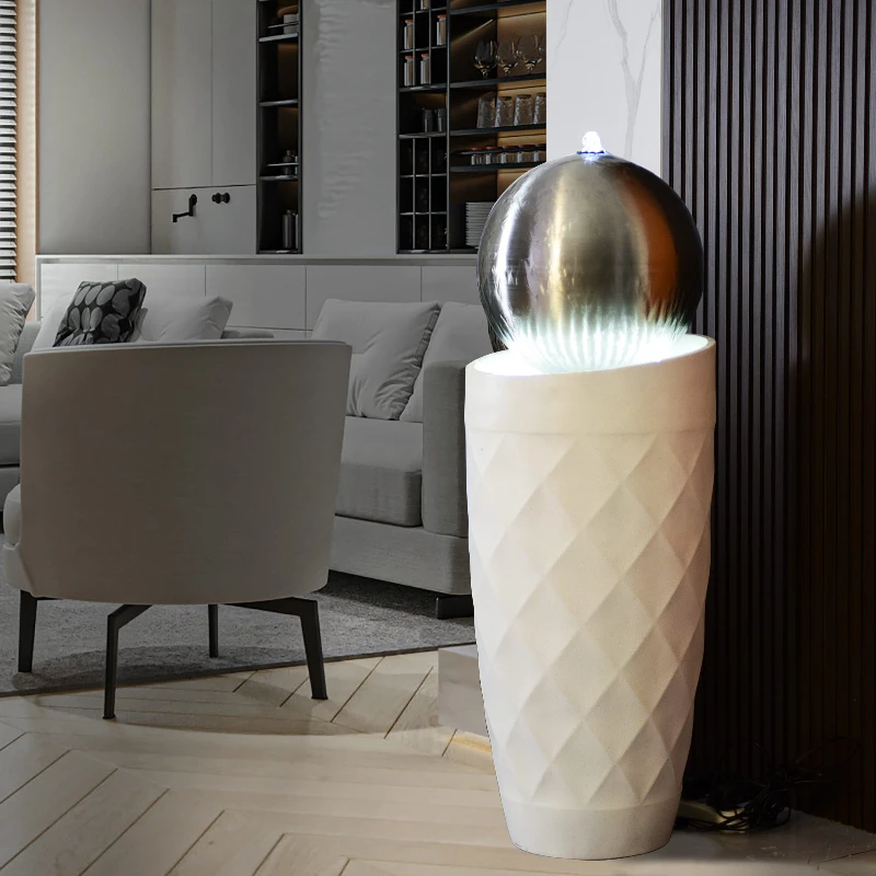 

Modern light luxury fountain water feature living room feng shui ball floor ornament moving gifts