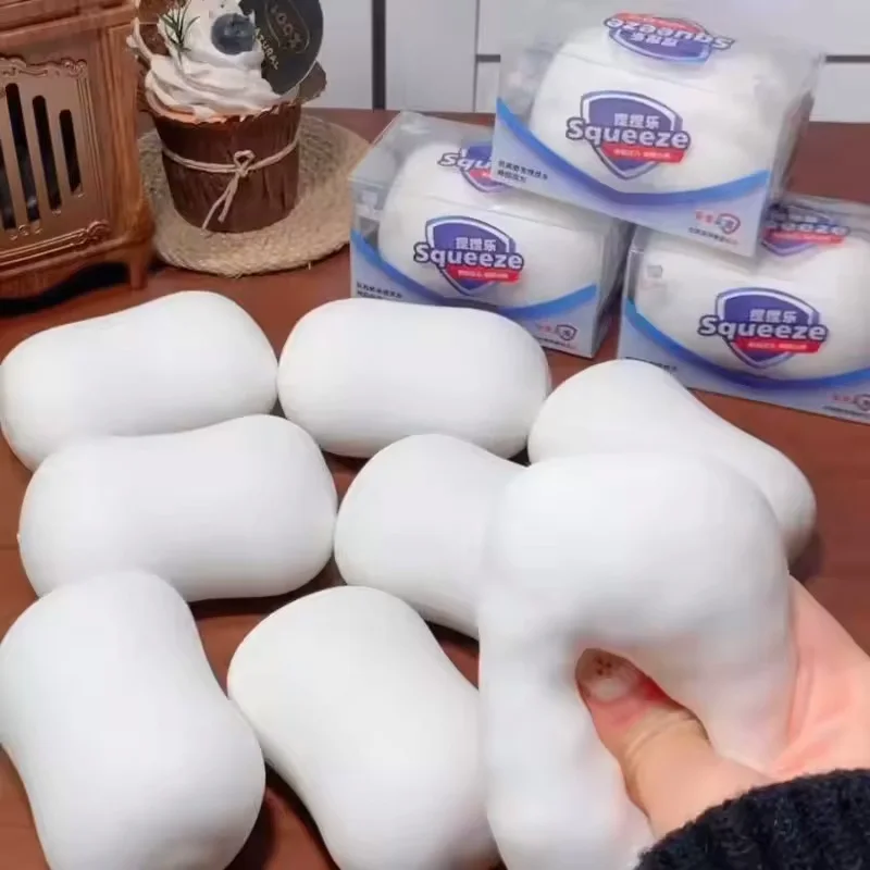 

*ASMR Crunchy Soap Ball Squishy Stress Ball Filled Soft Squeeze Fidget Toy Anti-Stress Anxiety Relief Hand Decompression Toy