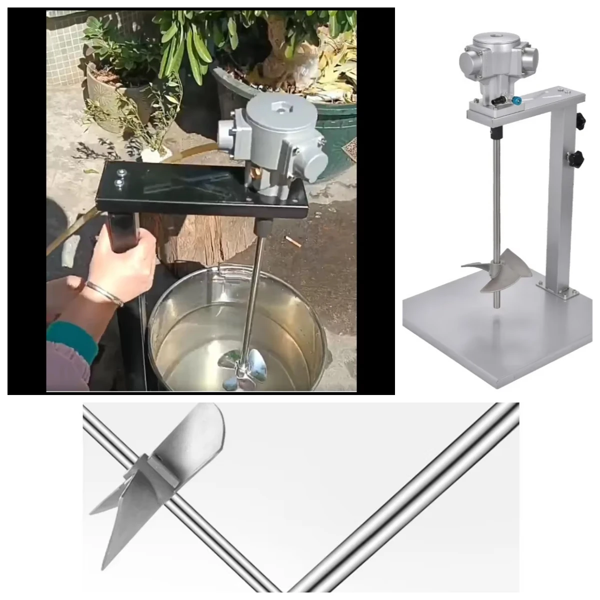 60L 5 Gallon Pneumatic Mixer Industrial Liftable Mixing Machine Paint Ink Agitator Mixer Stirrer Liquid Dispersing Tool