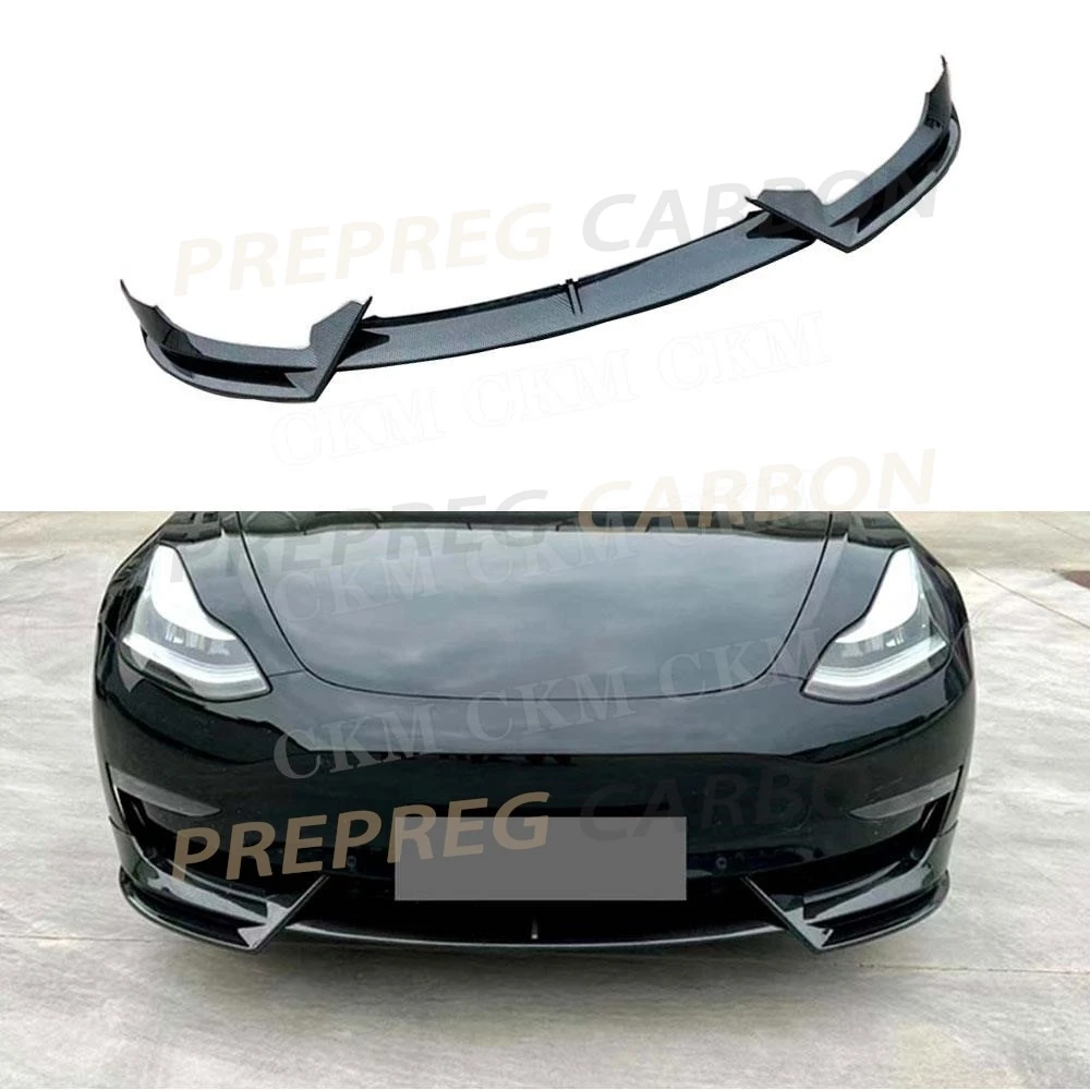 

Front Bumper Chin Lip Spoiler BodyKit ABS Car Lower Guard Plate Gloss Black For Tesla Model 3 2017+ For Tesla Model Y 2018+