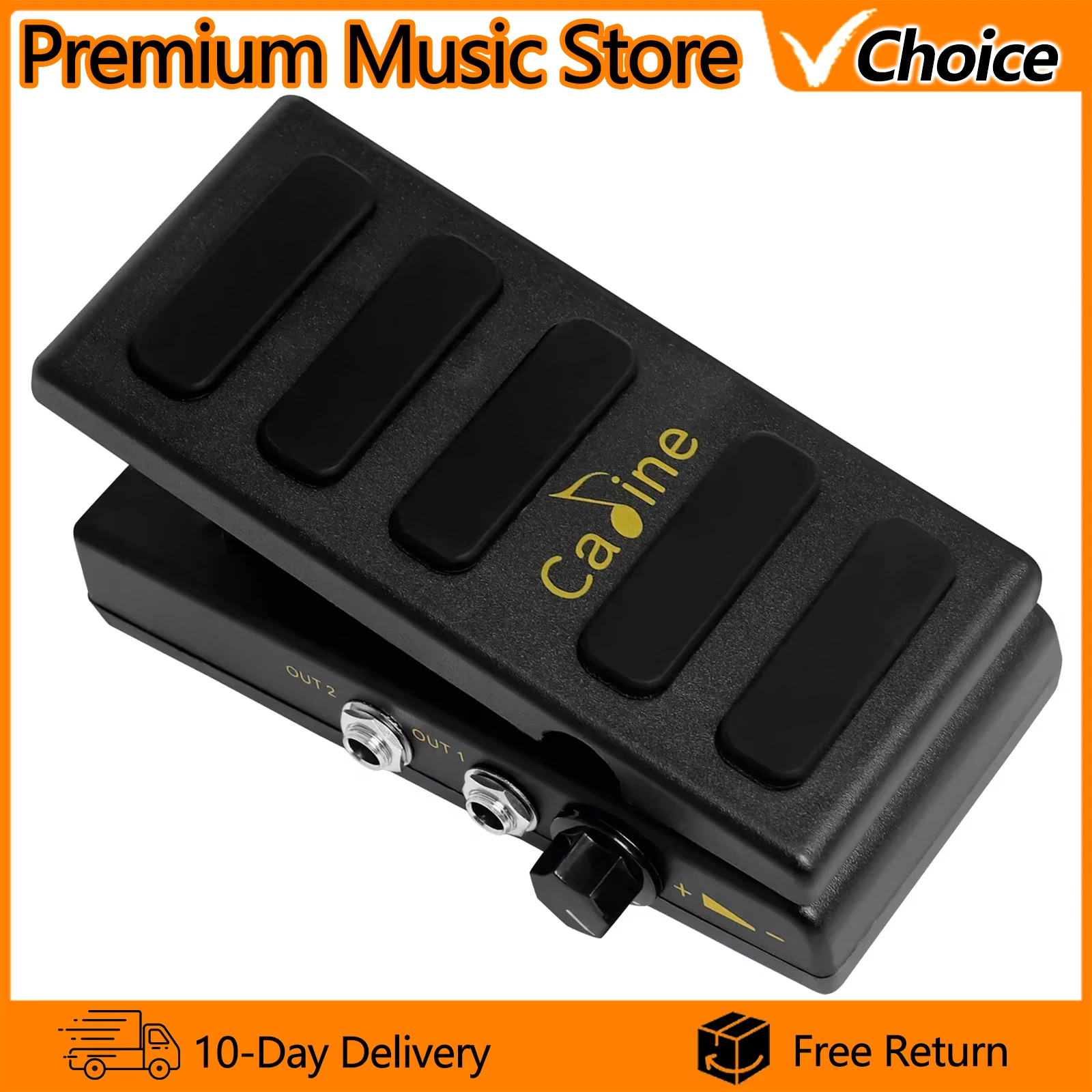 

Педаль эффектов Caline CP-31P для гитары: двухканальный волюморегулятор для электрогитары и бас-гитары, запчасти и аксессуары