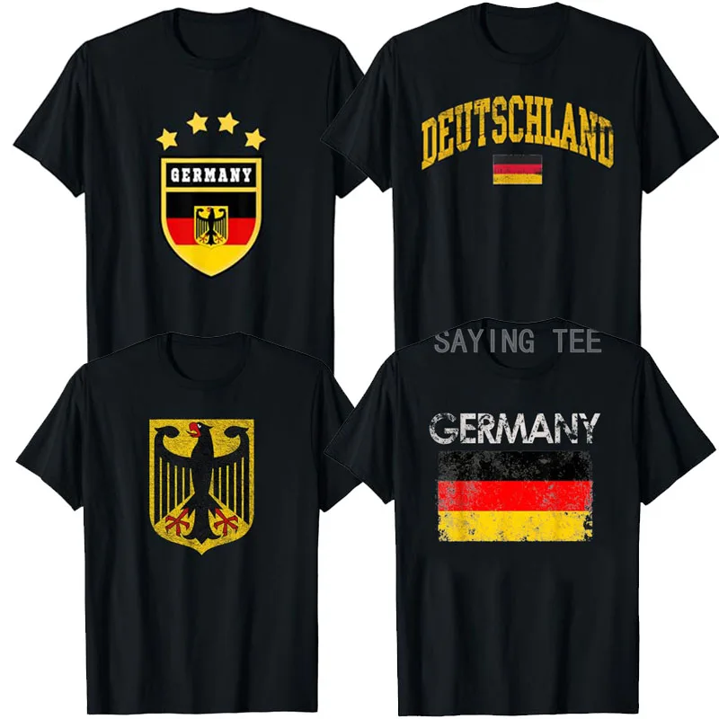 Vintage Germany German Flag Pride T-Shirt Germany Tee Coat of Arms Tee Flag Souvenir Gift Berlin Novelty Football Team Clothes