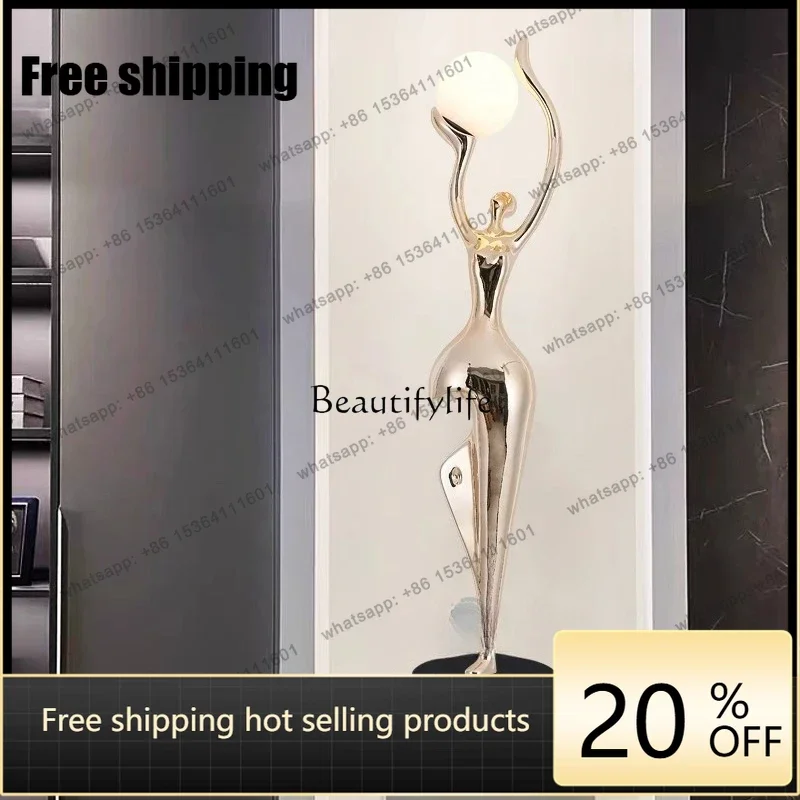 Factory Directls   Modern light luxury floor ornament dance humanoid art slender luminous object