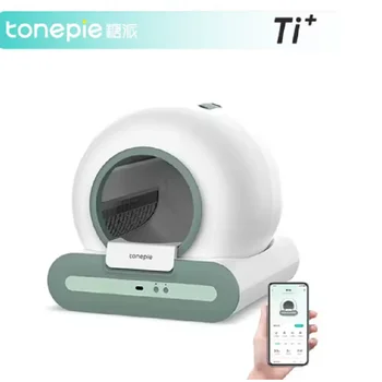 자동 고양이 쓰레기통, 앱 제어 분리형 Tonepie Ti + 65L, 스마트 셀프 클리닝 쓰레기통, 국제판, 2024 신제품