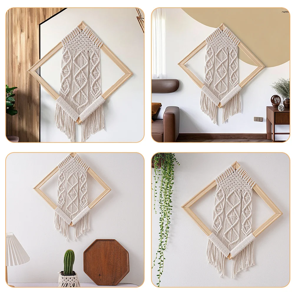 

Macrame Wall Decor Handmade Woven Tapestry Pendant For Living Room Bedroom Kids Room Home Holiday Party Decoration