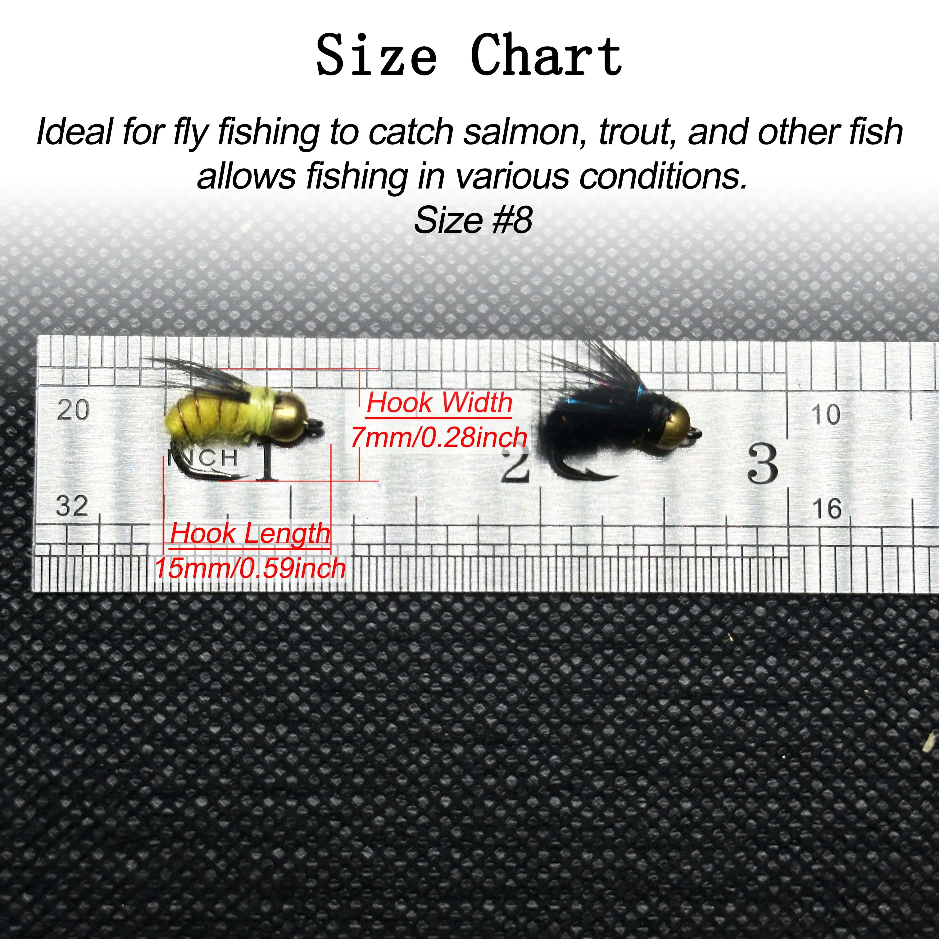 Brasshead Humpy wet fly mosca de insecto para lucio y trucha - imagen 4