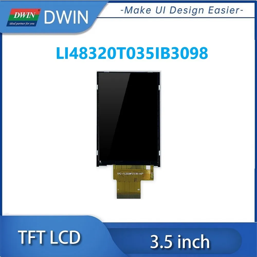 Imagem -02 - Dwin-lcd Módulo de Toque Capacitivo 300 Brilhante 320x480 24bit Rgb Ips Tft Gt911 Controlador Capacitivo Resistivo Li48320t035ib3098 35