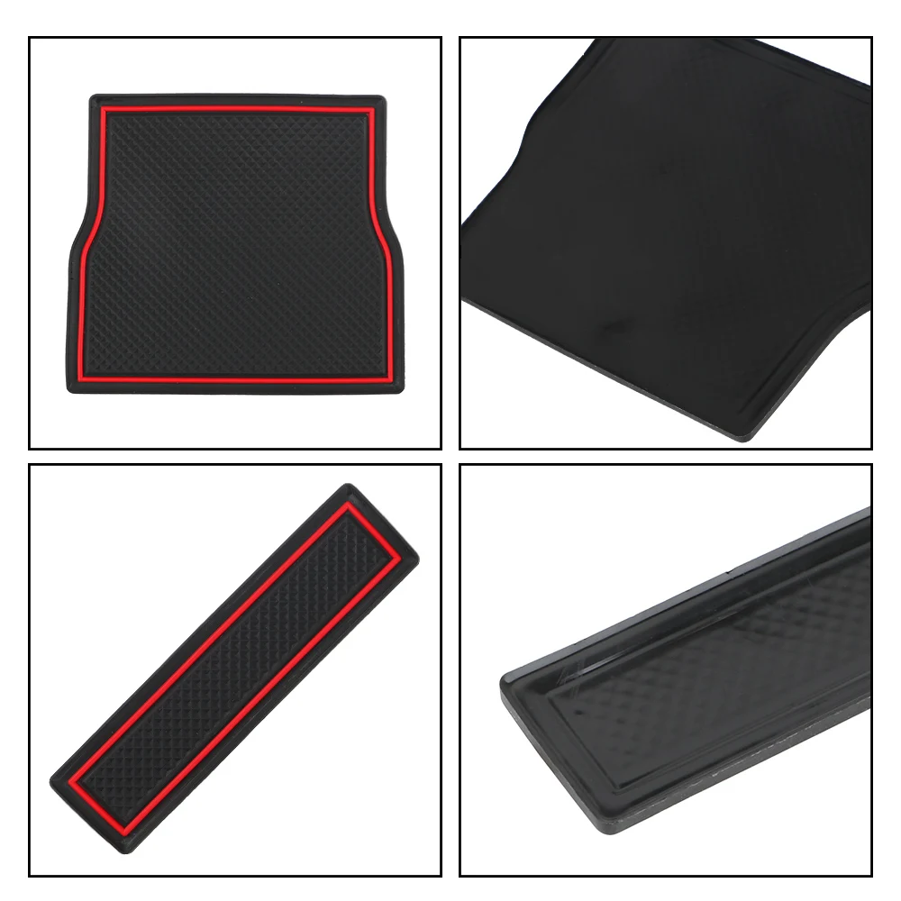 Auto Interior Accessories Gate Slot Center Protective Cup Holder Pads Car Console Wrap Mat Anti Slip Mat For Tesla Model 3 view 3