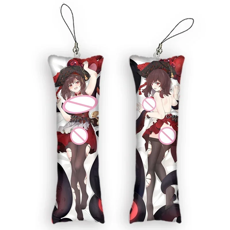 Fashion4x12cmAzur Lane Royal Fortune Mini Dakimakura Keychain Cute Anime Key Chain Decor Pendant Otaku Gift Backpack Pendants