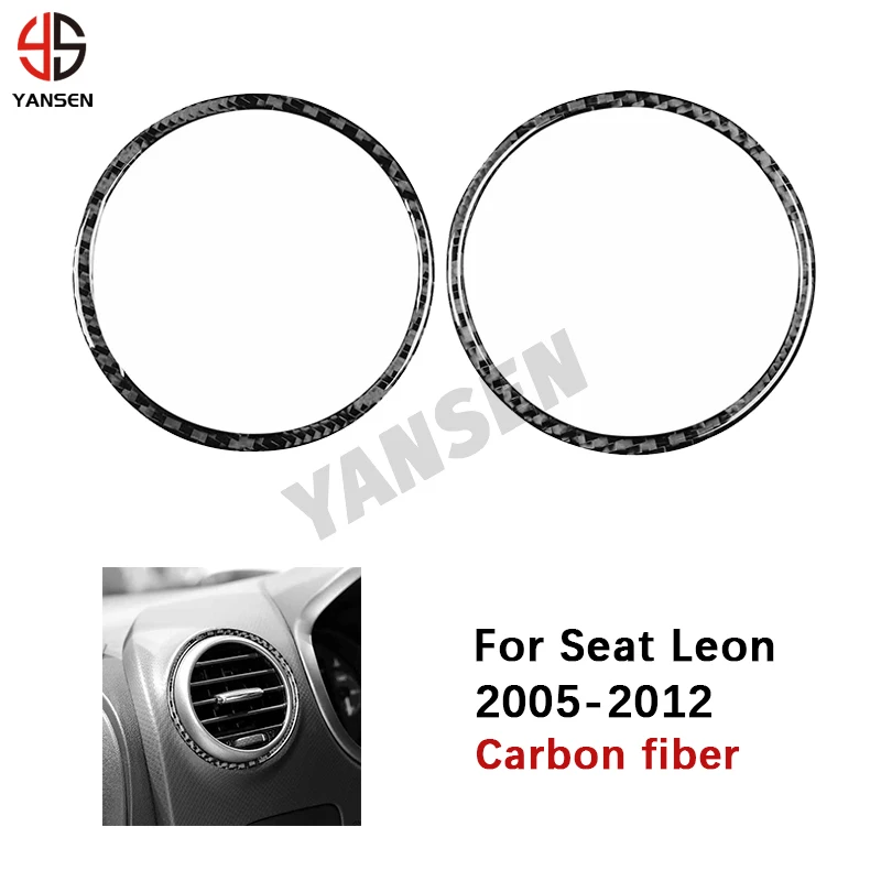 

Car Side of Center Console Outlet Trim Carbon Fiber Sticker For SEAT Leon 2005 2006 2007 2008 2009 2010 2011 2012 Accesories