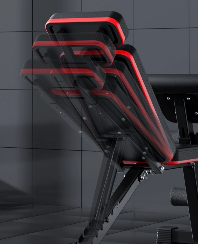 

Commercial Adjustable Dumbbell Bench Fitness Machine - Foldable Incline Press Lever for Multi - Effect Muscle Training