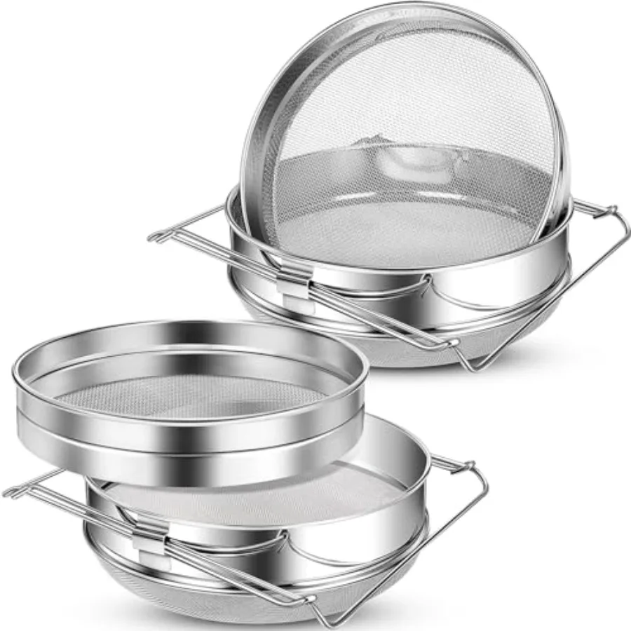 

Набор для процеживания меда для 5-галлонного ведра: двойной фильтр из нержавеющей стали для меда, оборудование для пчеловодства