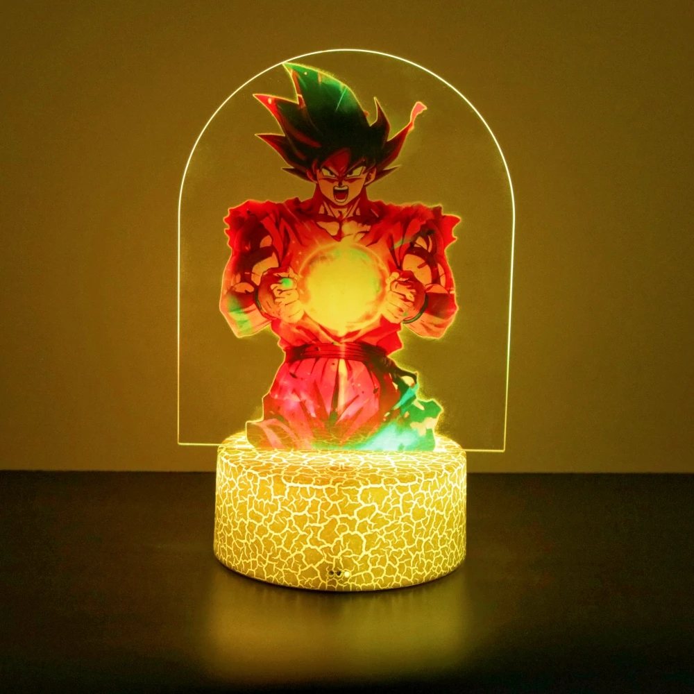 Dragon Ball Z 3D Lamp Goku Anime Figure Gohan PVC Action Figures LED Night Light Toys Children NightLight Room Decor Saiyan Gift