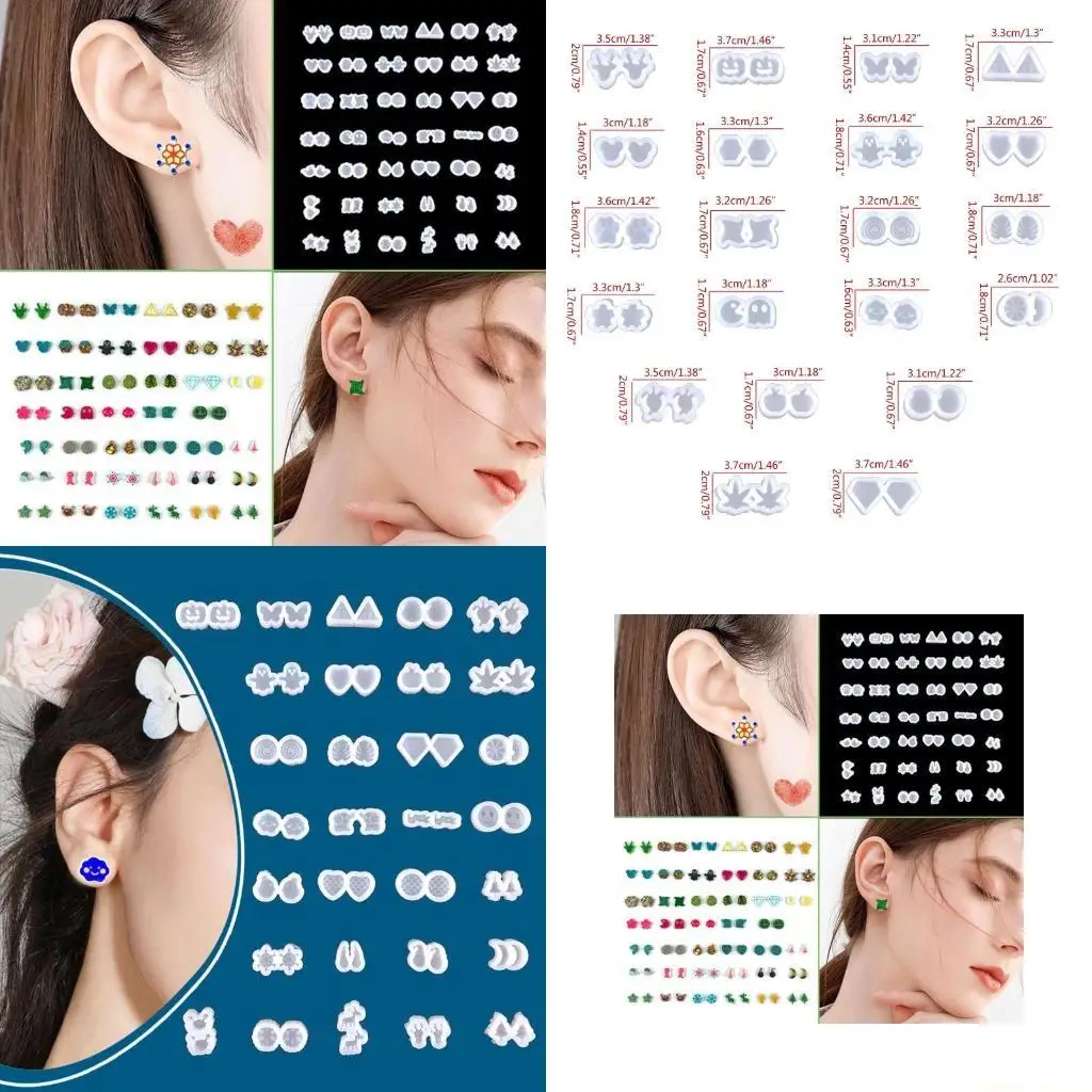 

31BF Charm Casting Mold Crystal Epoxy Star Earrings Mold for Girls DIY Earrings Mold