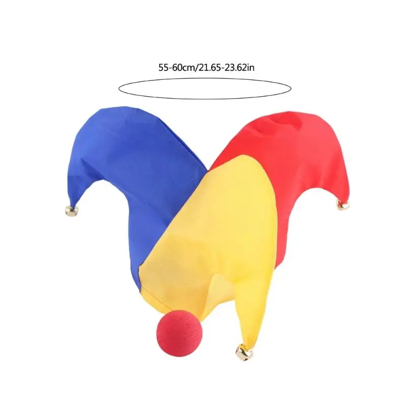 652F Narren-Kostüm-Zubehör, lustiger Mardi Gras-Narrhut mit Clown-Nasen-Geschenken