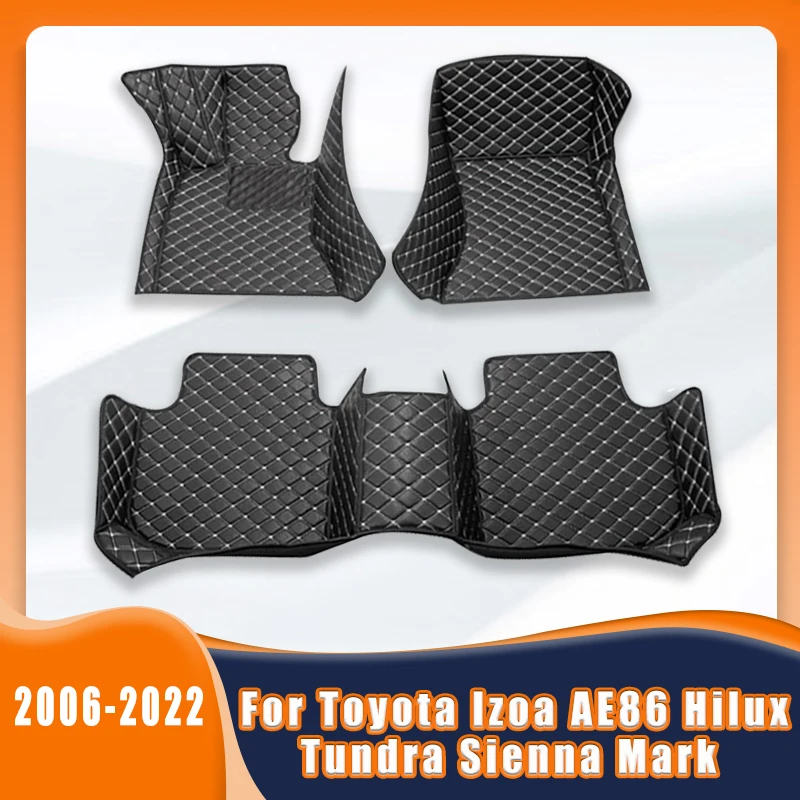 

Car Floor Mats For Toyota Izoa AE86 Hilux Tundra Mark X Reiz 2022 2021 2020 2019 2018 To 2008 2007 2006 Interior Accessories