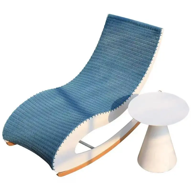 Открытый пляж Вилла Бассейн Балкон Сад Двор Коммерческий отдых Стулья из ротанга - Сиеста Релаксация