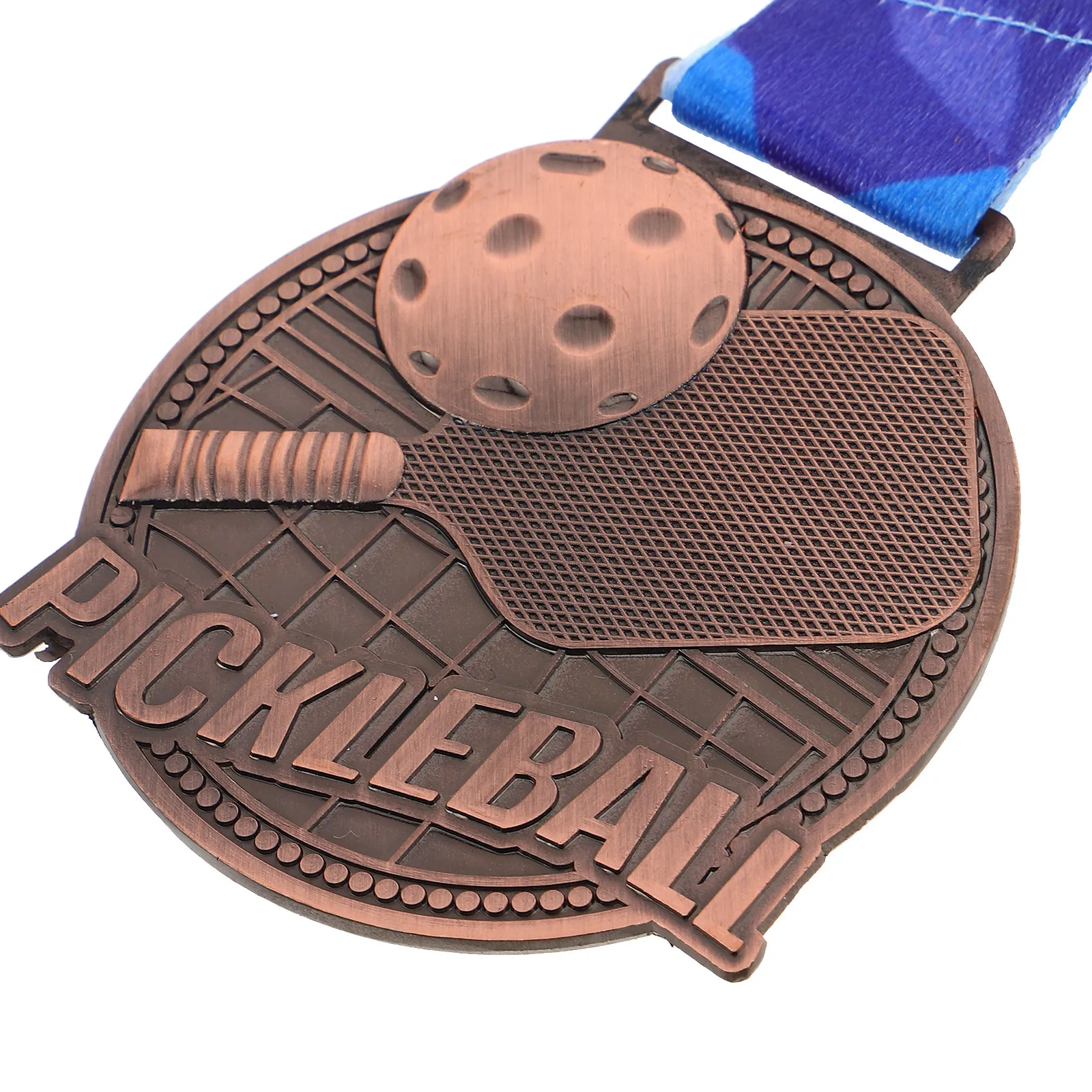 3Pcs Pickleball Metal Medals with Neck Ribbons Award Prizes for Sports Tournaments Youth Events Competitions Party Favors
