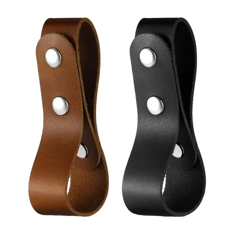 Faux Leather Whip Holder With Belt Loops Portable Waist Belt Pouch for Horse Riding Travel Use