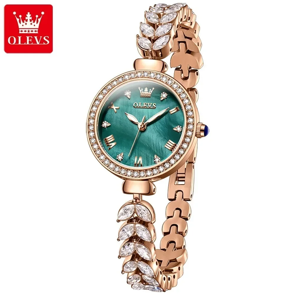 OLEVS 9971 Quartz Stainless Steel Strap Women Wristwatch Fashion Waterproof Watches For Women